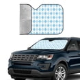 thumbnail image 4 of Disketp Windshield Sun Shade, Car Sun Shade For Front Window Blue And White Squares Sunshades Sun Visor Protector Blocks Uv Rays Foldable, 4 of 9