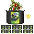thumbnail image 1 of Bolsas de cultivo HealSmart Nonwoven, 10 galones, paquete de 12 unidades con asas, 1 of 7