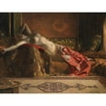 thumbnail image 2 of Jean-Joseph-Benjamin Constant 18x15 Gold Ornate Wood Frame and Double Matted Museum Art Print Titled - Reclining Odalisque, 2 of 4