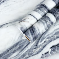 CHIHUT Dark Blue Marble Contact Paper for Countertops Waterproof Self Adhesive Contact Paper Peel and Stick Marble Wallpaper for Kitchen Matte Removable Wall Paper for Cabinets Bathroom 12''x100''