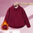 thumbnail image 3 of EnJoCho Children's Corduroy Shirt Jacket Autumn And Winter 2025 Children's Clothing Shirt With Winter Top For Medium And Large Children, 3 of 4