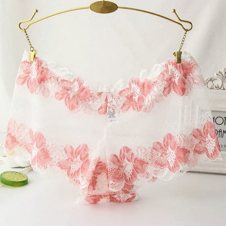 Rbaofujie Women s Underwear Regular & Plus size Lace Boyshort Panties Panty for Ladies White