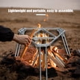 thumbnail image 4 of Portácula portátil Rack Plegable Grill Grate Senderismo Pan trípode Soporte exterior Chimenea Cocina Equipo de cocina Viaje Utensilios de cocina Monstrate OD011062-00B, 4 of 7