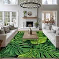 thumbnail image 3 of Tropical Palm Leaves Area Rugs 5'x8', Washable Small Throw Rugs for Classroom Bedroom, Summer Green Botanical Leaf Indoor Outdoor Rug Non-Slip Low Pile Carpet Runner Reversible Floor Mats, 3 of 8