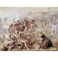 thumbnail image 2 of Rubens, Peter Paul 32x26 Gold Ornate Wood Framed with Double Matting Museum Art Print Titled - Meeting of The Two Ferdinands, 2 of 4