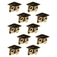 thumbnail image 4 of BRIGHTFUFU 10 pines de solapa esmaltados con forma de birrete de graduación para estudiantes, ceremonias de graduación, decorativos, elegantes y clásicos, con forma de birrete negro., 4 of 6