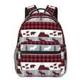 thumbnail image 1 of Balery Buffalo Plaid Forest Mochila Escolar Impresa, Mochila Ligera para Viajes Casual, Mochila Duradera y Cómoda Multifuncional, Mochila para Laptop-One Size, 1 of 5