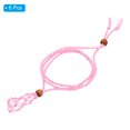 thumbnail image 3 of Uxcell 42mm Necklace Cord Empty Stone Holder Crystal Cage Necklace Holder Adjustable, Pink 6 Pack, 3 of 6