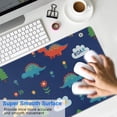 thumbnail image 4 of Long Mouse Pads for Desk,Dark Blue Dinosaurs ROAR Pattern Desk Mats on Top Of Desks, Desk Mouse Pad Extra Large with 3mm Non-Slip Base and Stitched Edge for Gaming,Office,Work,Home 31.5"x11.8", 4 of 6