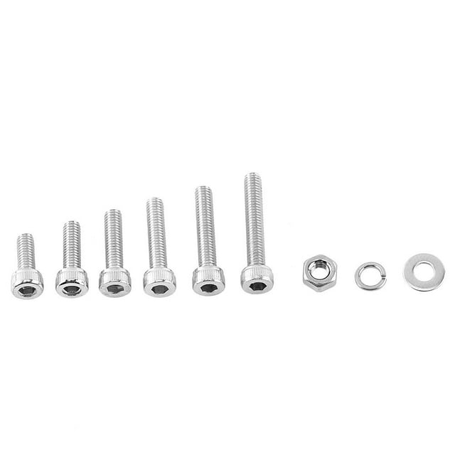 Greensen 300 Pcs M3 Vis à Douille Hexagonale en Acier Inoxydable 304 avec Écrous Hexagonaux Assortiment de Rondelles, Assortiment de Boulons, Accessoire d'Outil de Réparation