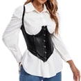thumbnail image 4 of QIPOPIQ Clearance Women's Underbust Corset Plus Bustier Costume Dress Bustier Top Gothic Slimming Waist Belt Shapewear, 4 of 9