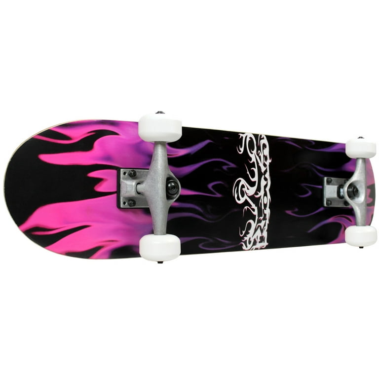 Crowne Rookie Series Skateboard - Purple Flame, 7-Ply Canadian