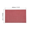 thumbnail image 2 of Uxcell Place Mats, 450x300mm Table Mats Pack of 8 Washable Woven Placemat Red, 2 of 6