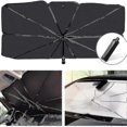 thumbnail image 3 of Car Sunshade Windshield Sun Shade, Titanium Silver Cloth Foldable Windshield Sun Shade Umbrella, 3 of 5