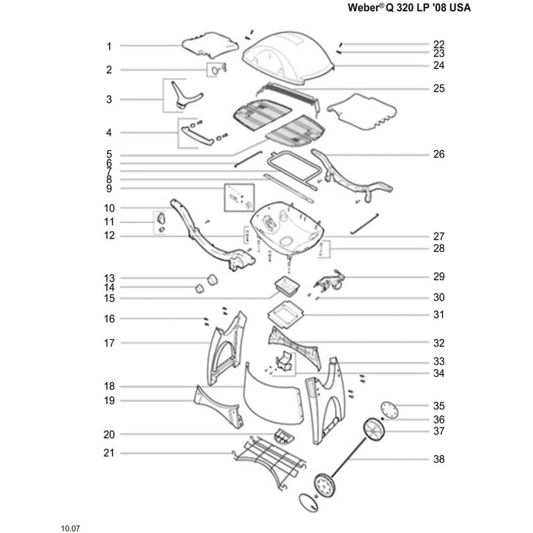 Weber Q320 Gas Grill Igniter Kit 80452 Replacement 