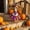 B, variant on Pnmtdaia Halloween Goose Statue Witch Costume Set, Pumpkin Decor Witch Hat Printed Bib Purple Black Yellow Tulle Tutu Skirt Outfit for Outdoor Porch Goose Ornament Halloween Holiday Decoration