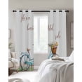 thumbnail image 2 of Spring Black Out Curtains 54 Inch Long, Short Curtains for Small Window, Farmhouse Bicycle Botanical Floral Flowers Room Darkening Farmhouse Window Curtains for Kitchen Bedroom 42"x54" 2 Panels, 2 of 8