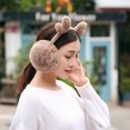 thumbnail image 6 of Hongchegh earmuffs for women winter Reindeer Antlers Foldable Earmuffs Plush Warm Ear Covers Accessories, 6 of 7