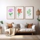 thumbnail image 5 of 18 plantillas de flores para pintar, plantillas de pintura de naturaleza reutilizables para manualidades, plantilla de pintura de arte DIY de 6 × 3 pulgadas para lienzo de madera, tarjeta, 5 of 7
