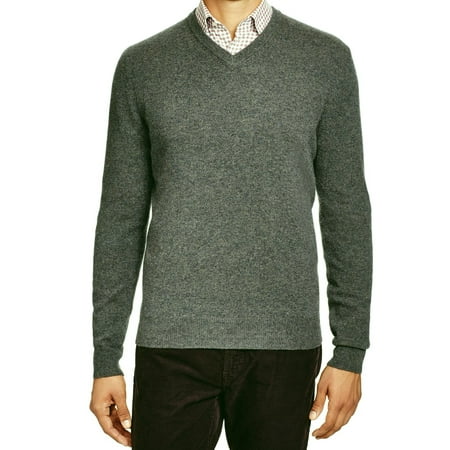 New Mens Cashmere Sweater - Bloomingdale's NEW Green Mens Size 2XL V-Neck Cashmere Knit Sweater