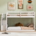 thumbnail image 2 of Twin Over Twin Low Bunk Bed, Solid Wood with Guardrails & Wide Ladder, Easy Assembly, 2 of 18