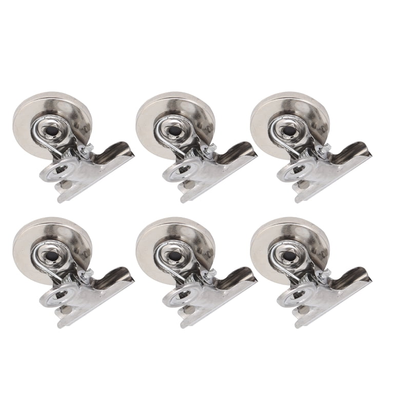 San Cake Com Magnetic Clip Set - 10 Silver Pieces For Paper, Office, Steel Surfaces