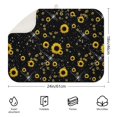 thumbnail image 2 of Sunflower Floral Kitchen Dish Mat, 18x24 Inch Microfiber Drying Pad, Foldable Counter Rack Mat, Absorbent for Daily Use, 2 of 5