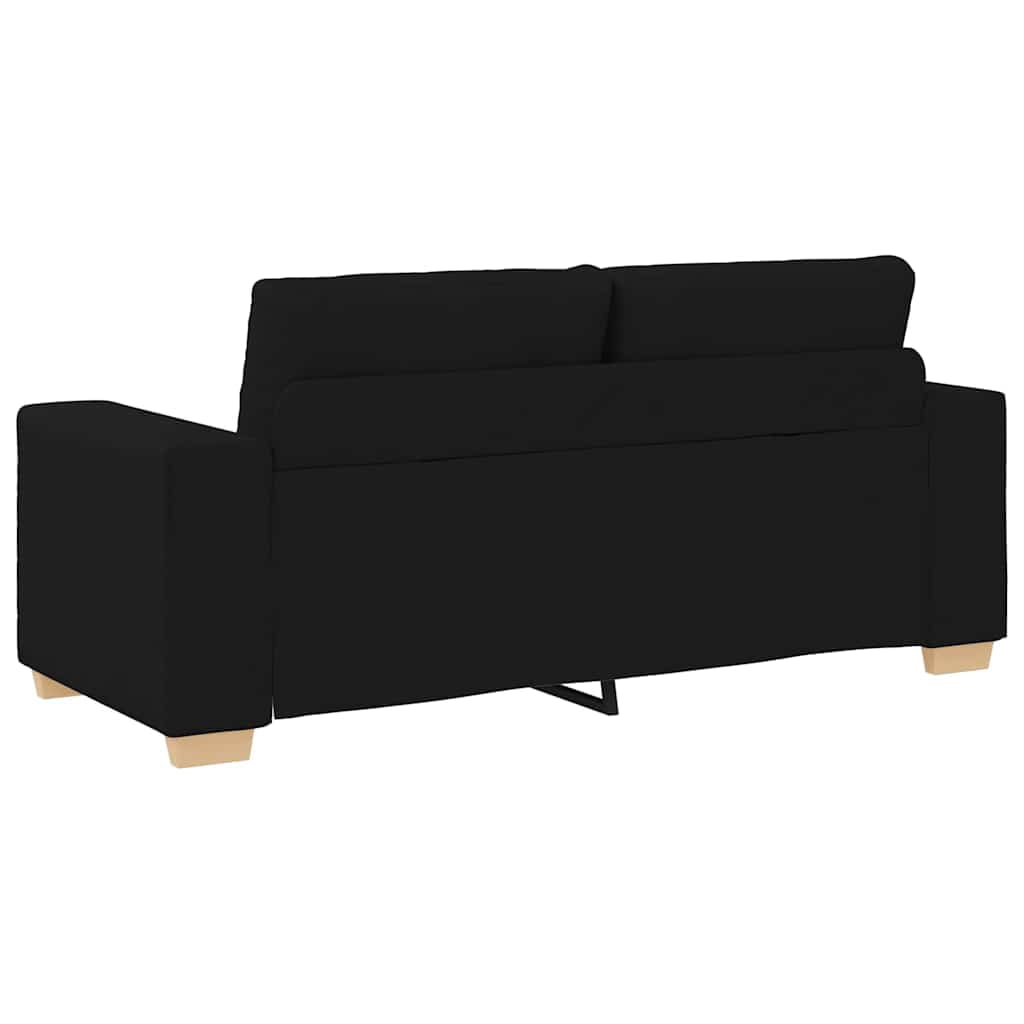 vidaXL Loveseat Sofa Black 55.1" Fabric