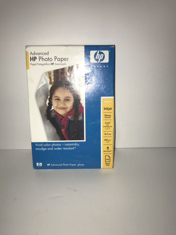 HP Advanced Photo Paper 4X6 Glossy 100 Sheets New Unopened Box