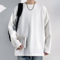 thumbnail image 5 of Plus Size Sweatshirts for Men Fleece Lined Big & Tall M-5X Long Sleeve Shirts Pullover Solid Color Thermal Warm Casual Basic Crewneck Sweatshirt Tops, 5 of 6