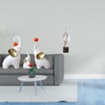 thumbnail image 2 of Figuras abstractas de familia de elefantes, esculturas de animales, estatuas decorativas para escritorio, sala de estar, dormitorio, casa, oficina, de, 2 of 8