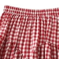thumbnail image 4 of Gbsyewxs Womens Skirts Midi Skirt High Elastic Waist Plaid Pleated A Line Casual Women'S Skirts Red, 4 of 7