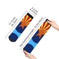 thumbnail image 4 of Men's Dress Colorful Novelty Arizona Flag Logo Women's Casual Quarter Socks, 4 of 7