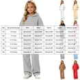 thumbnail image 3 of Vdoaml Girls Hooded Sweatshirt 2 Piece Outfit Children Long Sleeve Hoodie Sweatpants Set Teen Casual Fall Sweatsuit 7-8 Years Brown, 3 of 4