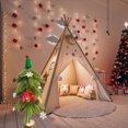 thumbnail image 3 of SUNSIOM Artificial Mini Christmas Tree Round Wooden Base Small Pine Needle Indoor Holiday Decor, 3 of 6