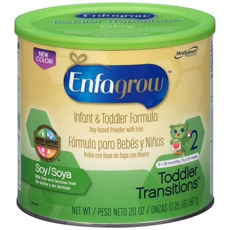 Enfagrowâ ¢ Toddler Transitionsâ ¢ Soy Infant & Toddler Formula Powder 21 oz. Canister