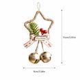 thumbnail image 3 of Christmas Door Decorations, Rustic Wall Decor Star with Gold Bells for Home Decoration, 3 of 4
