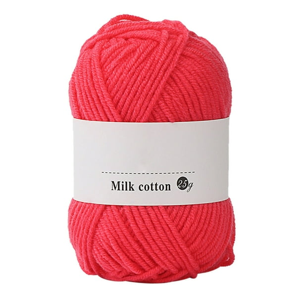 Uuiauoio 25g Soft Comfortable Cotton Blend Milk Yarn Fabric Wool Crochet Knitting Supplies for Handcrafts Spinning Materials