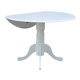 thumbnail image 6 of 42 In Round Top Pedestal Drop Leaf Table with 2 Chairs, 6 of 11