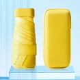 thumbnail image 1 of Miniparaguas Paraguas anti-UV Paraguas anti-quemaduras solares Paraguas lluvioso Regalos para amigos de la familia (Amarillo) Wdftyju Libre de BPA, 1 of 3