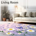 thumbnail image 2 of ODIKA 5x7 Machine Washable Non-Slip Area Rug, Enchanted Meadow Whimsical Daisy Wildflower Ultra Soft Rug, None, 552548, 2 of 7