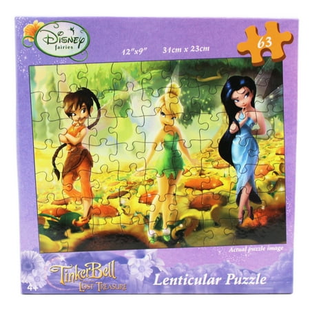 Friends Lenticular Puzzles - Disney Fairies Tinker Bell and Friends Sunflower Meadow Lenticular Puzzle (63pc)