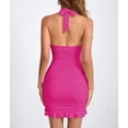 thumbnail image 3 of Women's Sexy Halter Neck Ruched Bodycon Dress, 3 of 5