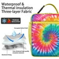 thumbnail image 2 of Tie Dye Insulated Lunch Bag Box Student Reusable Lunch Bag with Water Bottle Holder Lunchbox Work Travel, 2 of 6