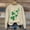 Khaki, variant on Hot Sale!! Women's St. Patricks Day Loose Fit Sweatshirt Irish Clover Print Long Sleeve Pullover Shamrock Round Neck Shirt Tops Ladies' Shiny Printed Crew Neck Long Sleeve Top Black L