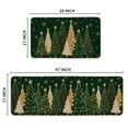 thumbnail image 5 of Sm:)e Pine Tree Christmas Kitchen Rugs and Mats, 17x29Inch and 17x47 Inch, Non Slip Linen Mat Inside Washable for Porch Patio Hallway, Green, 5 of 7