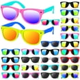 thumbnail image 1 of Gafas de sol AGGKKY para niños, neón, paquete de 24 unidades con protección UV400, 1 of 7