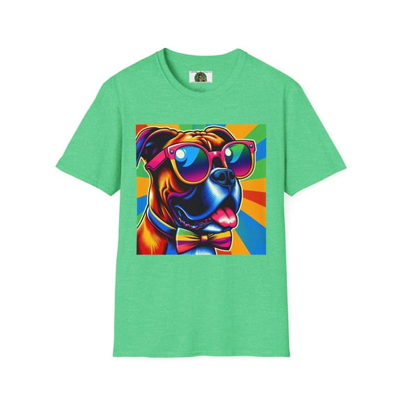 Boxer with Bow Tie Pop Art Unisex Softstyle T-Shirt