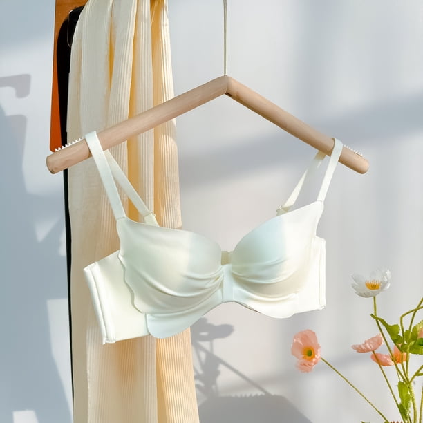 Ropa interior japonesa sexy para niñas, sujetador push-up de pecho pequeño sin aro de acero, sujetador superior fino inferior grueso para mujer