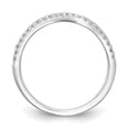 thumbnail image 4 of Auriga Fine Jewelry 14K White Gold 1/5 carat Diamond Contoured Complete Wedding Band for Women Size 7, 4 of 6